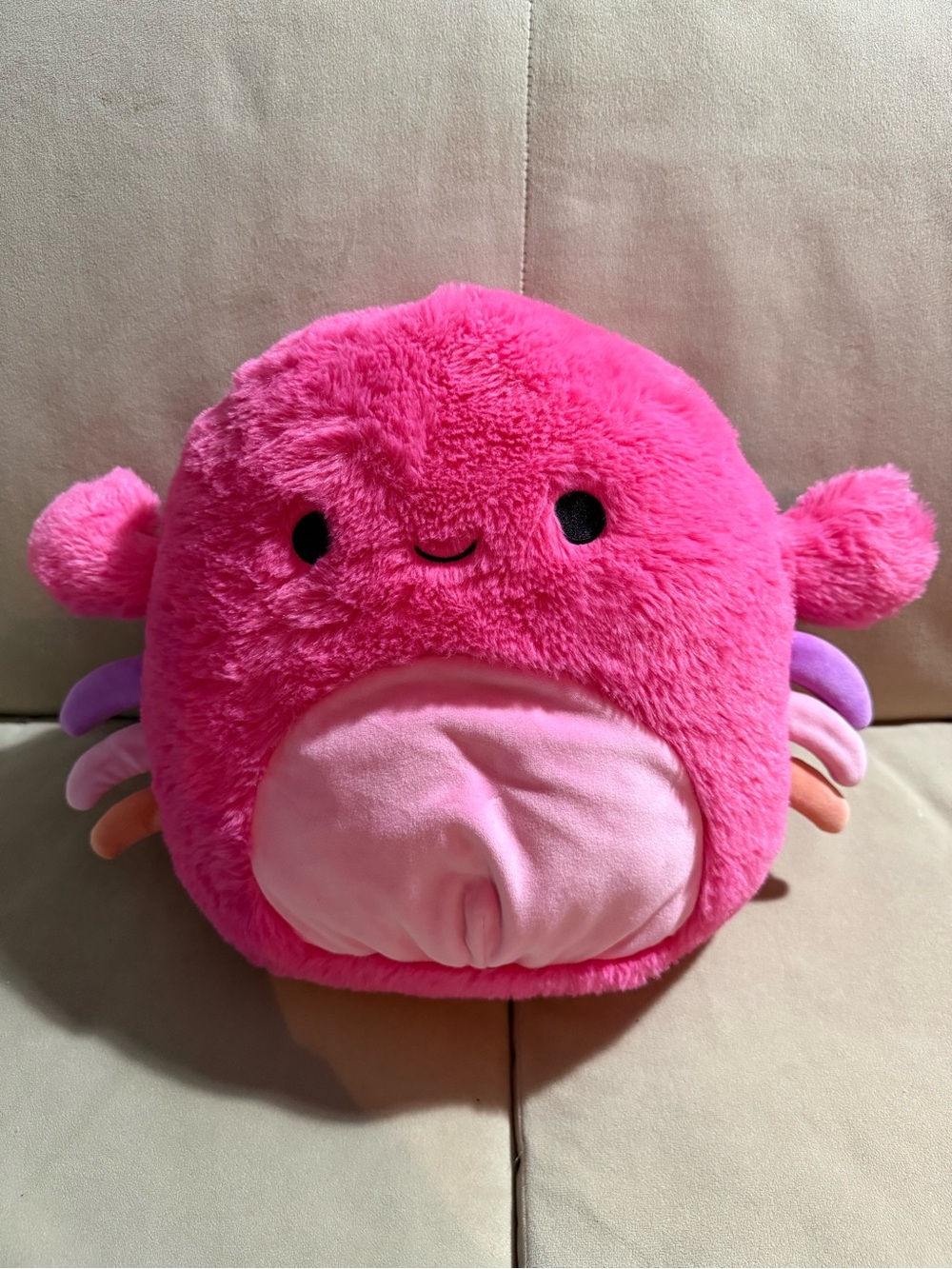 Squishmallows Bright Pink & Light Pink Plush Crab